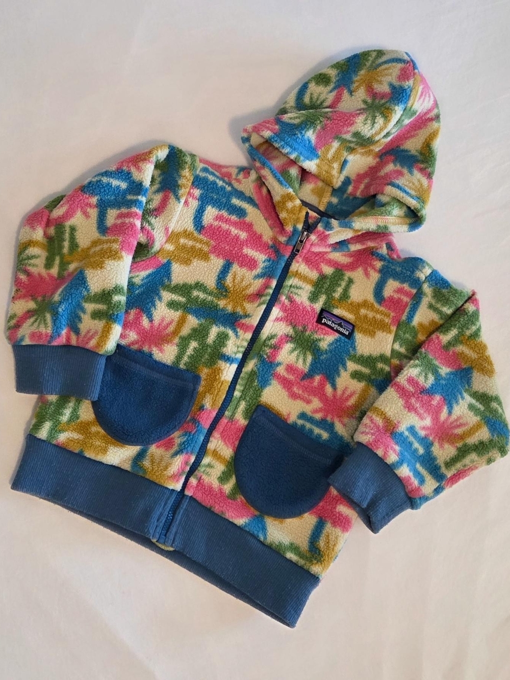 Patagonia Synchilla Kids' Multi-Color Palm Print Fleece Hoodie